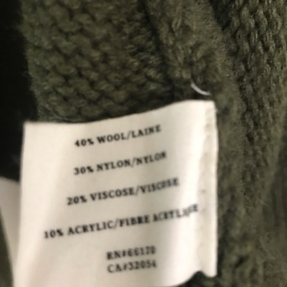 Sparrow Anthropologie open olive green cardigan size small E - Picture 6 of 6